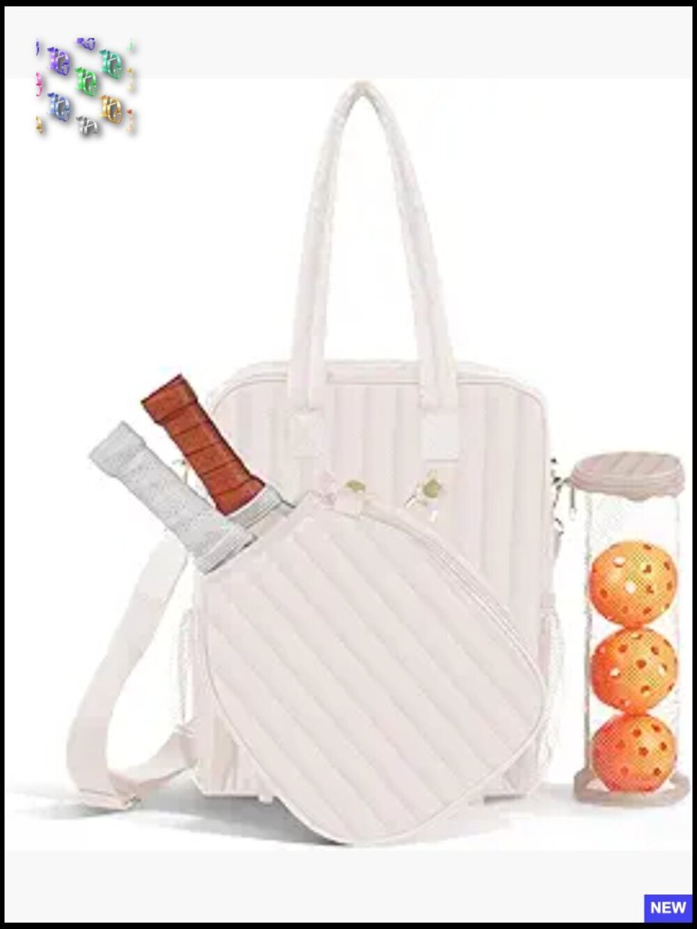 Pickleball Bag with Paddle Storage Tote Shoulder Ball Bag Sports Gear